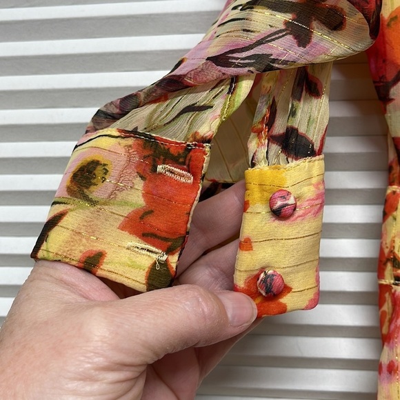 Walter Baker NWT Yellow Tulip Adriana Floral Puff Sleeve Dress Size 0 - Picture 9 of 14